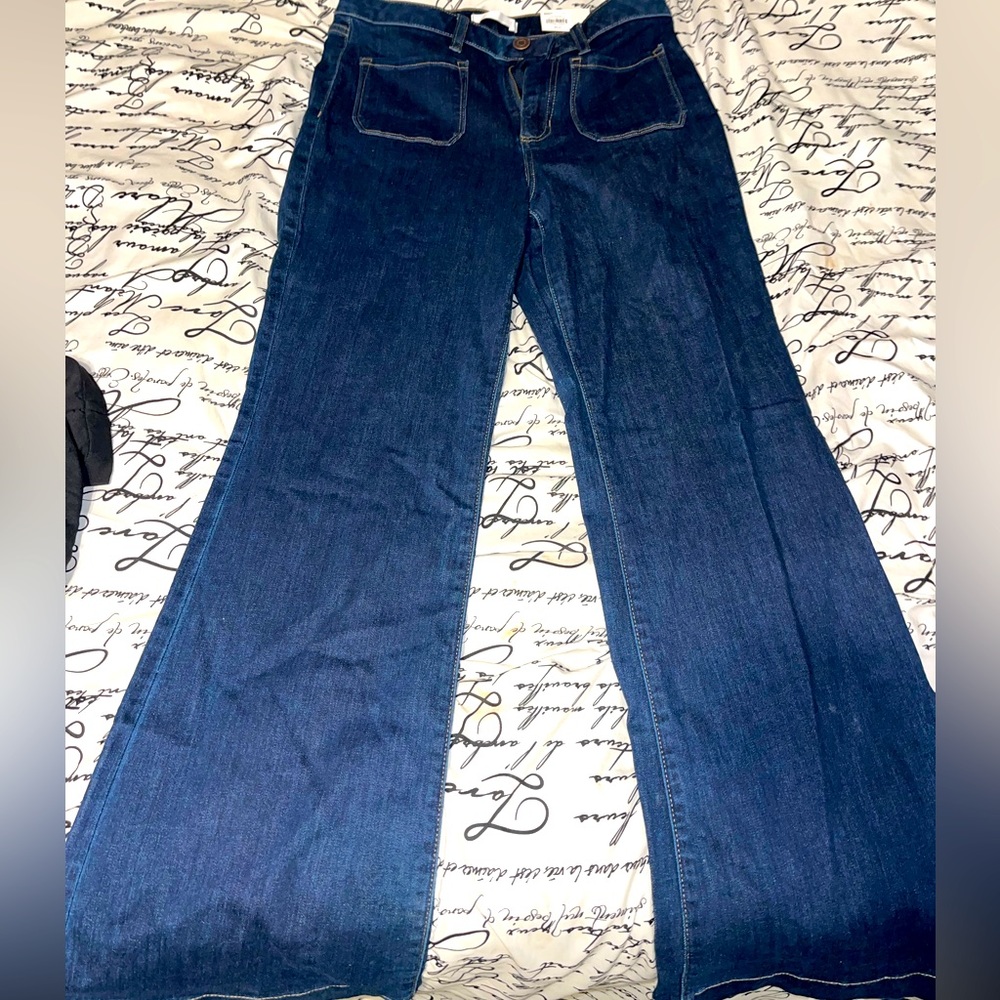 Lauren Conrad’s bell bottom dark jeans